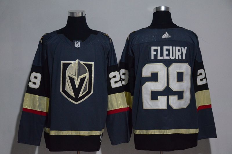 Women Vegas Golden Knights #29 Fleury Fanatics Branded Breakaway Home Gray Adidas NHL Jersey->->Women Jersey